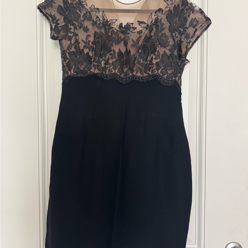 Elegant Black and Lace Dress Vintage Dress